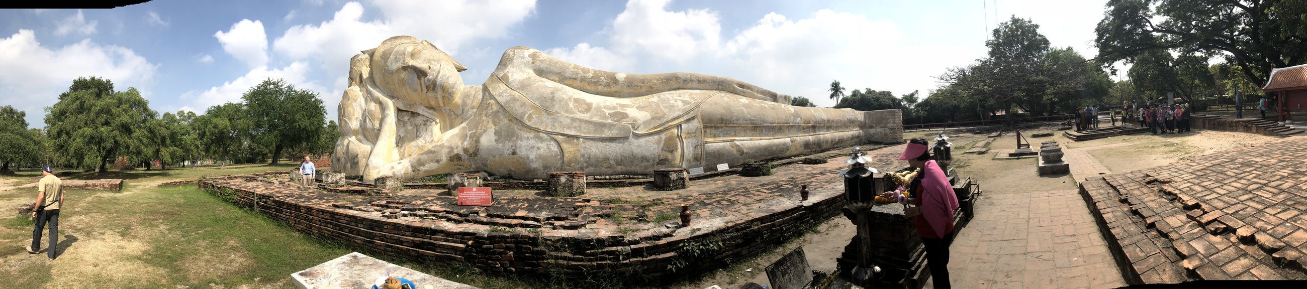 Ayutthaya — reclining Buddha and temple ruins