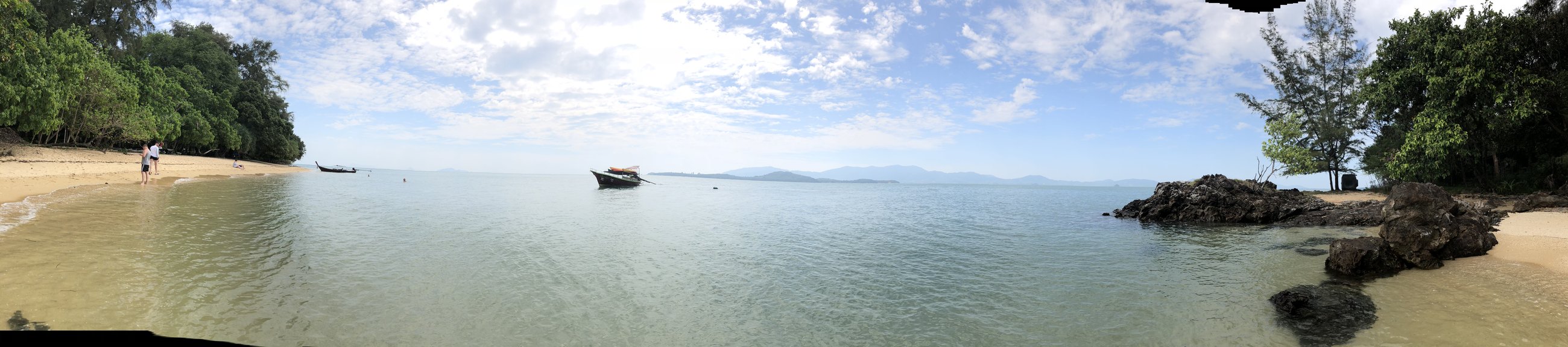 Andaman islands — A quiet cove viewed from end to end.