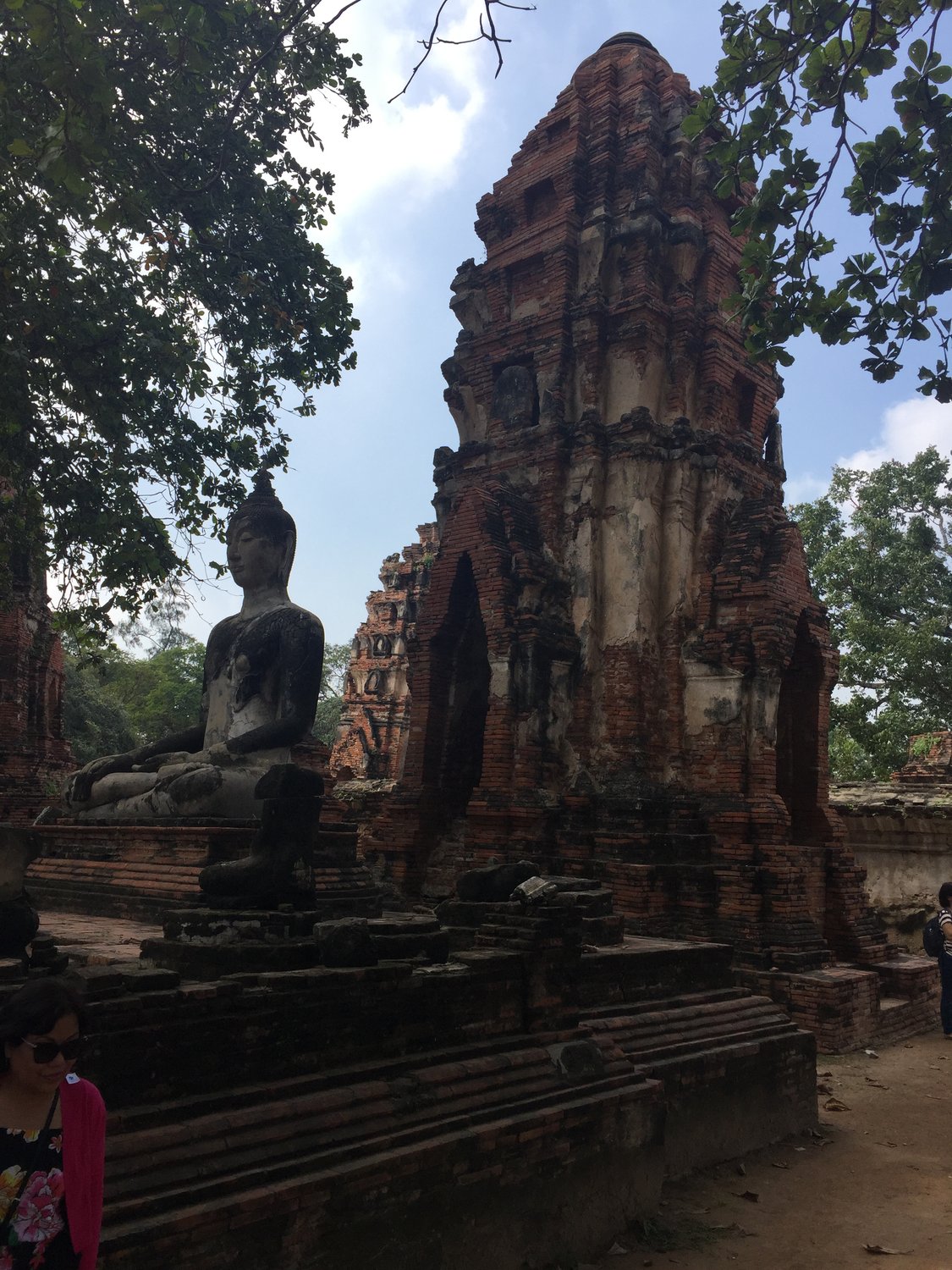 Ayutthaya — A tall prang framed by the remains of the historic city.