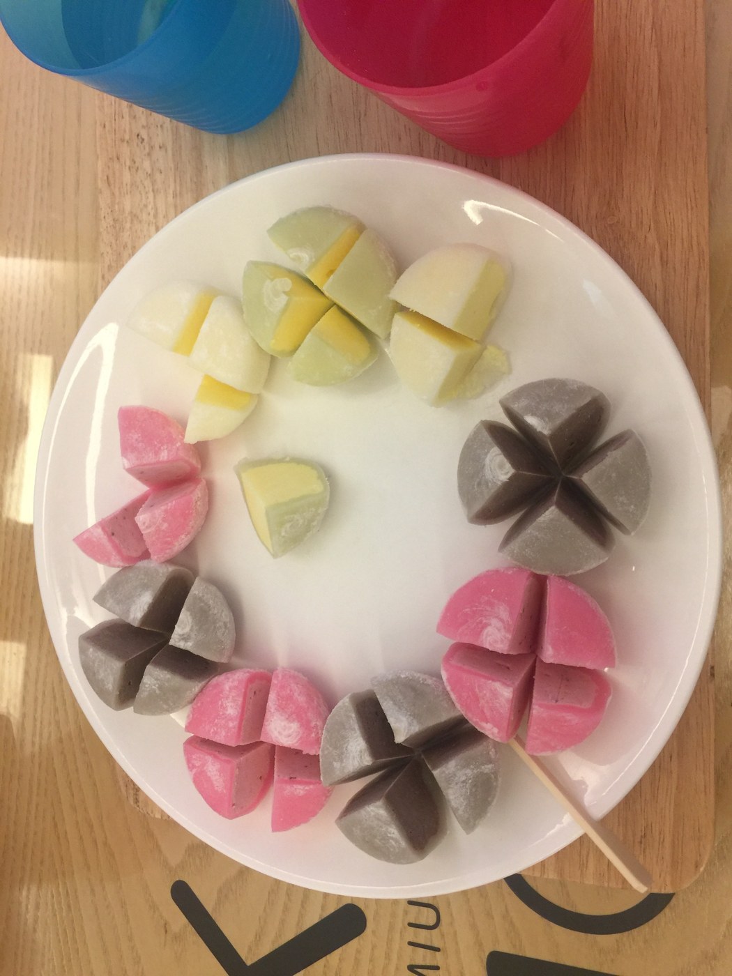 Bangkok — colourful Thai sweets on a plate